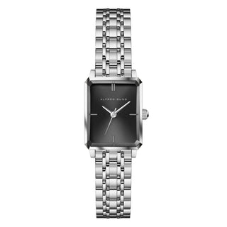 Alfred Sung Octavia XS Black Dial Silver Bracelet Ladies watch