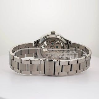 Alfred Sung Automatic III Blue Skeleton Dial Silver Bracelet Men's watch