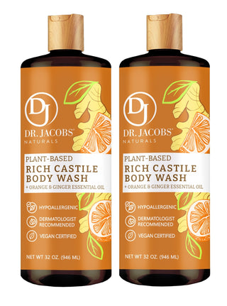 Orange & Ginger Castile Body Wash (All American)