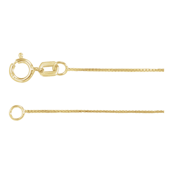 Épure Carrée solid 14K gold 0.55 mm box chain