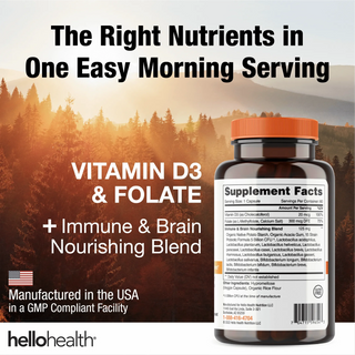 15-in-1 Pre-Probiotics + D3 + Methylfolate capsules - Belly Great