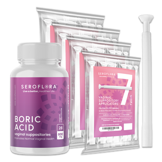 Boric Acid Vaginal Suppositories for Yeast Infection with Applicators (28/28ct)