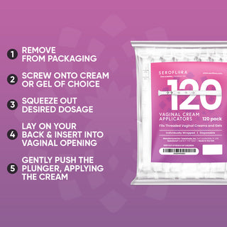 Disposable Vaginal Cream Applicators for Premarin, Estrace & many others (120ct)