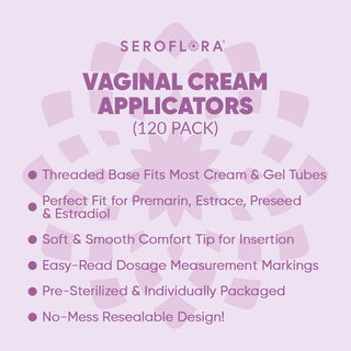 Disposable Vaginal Cream Applicators for Premarin, Estrace & many others (120ct)
