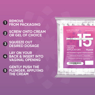 Disposable Vaginal Cream Applicators  for Premarin, Estace & many others (15ct)