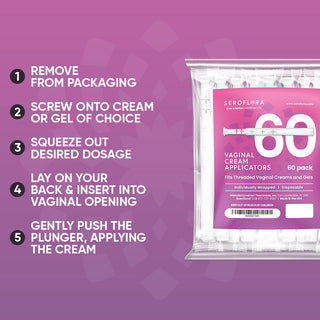 Disposable Vaginal Cream Applicators for Premarin, Estrace & many others (60ct)