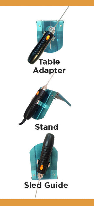 Crafters Hot Knife Set 6" and 9" Rod Style Knives with Sled Guide & Stand