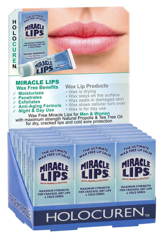 Miracle Lips Salve for Dry, Cracked, Sunburned Lips & Cold Sores