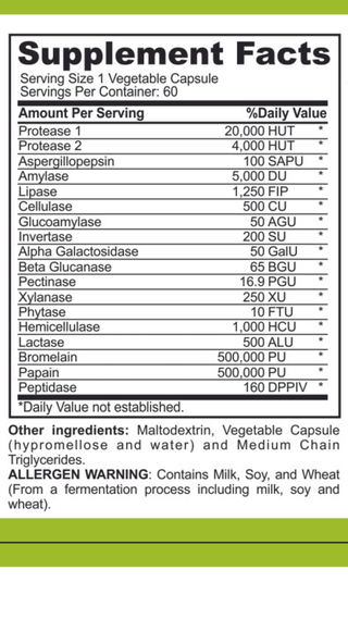 FODMAP Digestive Enzymes MD PhD Formulated Non GMO Gut Friendly Low FODMAP