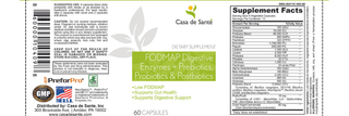 FODMAP Digestive Enzymes + Prebiotics + Probiotics + Postbiotics MD PhD Formulated Gut Friendly Low FODMAP