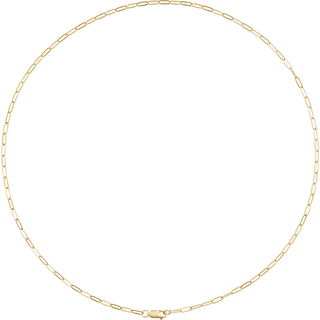 Fine gold paperclip chain for a layered necklace stack