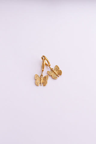 Waterproof gold huggie hoop earrings