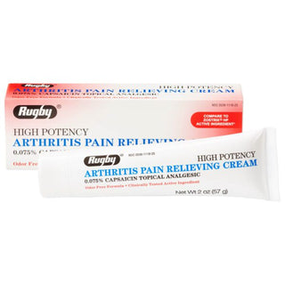 Rugby Capsaicin 0.075% High Potency Cream, 57 Gram Tube