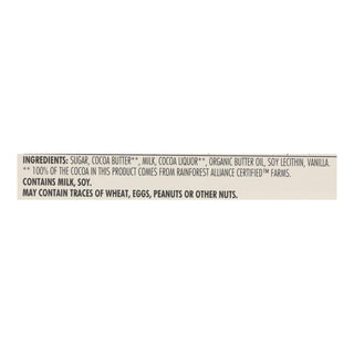 Chocolove Xoxox Milk Chocolate Bars, 3.2 oz, Case of 12