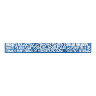Wild Planet Skipjack Tuna - No Salt, 12 Pack, 5 Oz Each