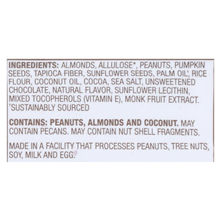 Munk Pack Keto Nut & Seed Bar Sea Salt Dark Choc 12ct