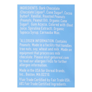 Unreal Dark Chocolate Peanut Gems  - Case of 6 - 5 OZ