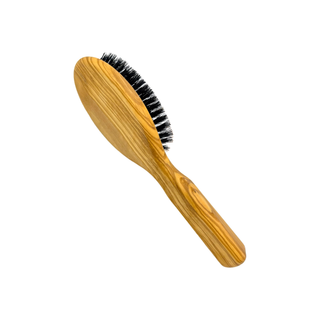 Dural Olive wood rubber cushion hair brush with boar bristles