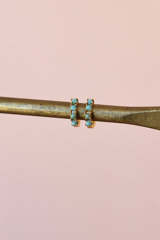 MINI TURQUOISE HOOPS