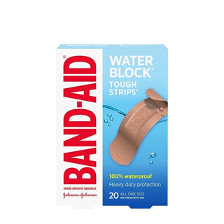 Band-Aid Tough-Strips Waterproof Bandages All One Size, 20 Count