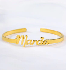 Custom Name Bangle Bracelet