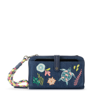 Smartphone Wallet - Denim - Reef Seascape Embroidery