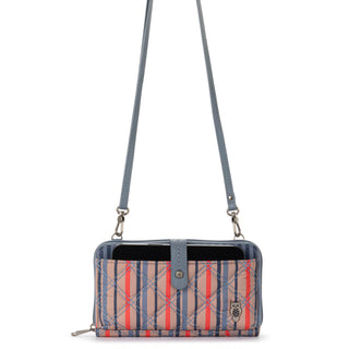 Smartphone Wallet - EcoTwill - Vintage Multi Stripe Diamond Quilted