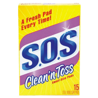 S.o.s. Clean N Toss Steel Wool Soap Pads