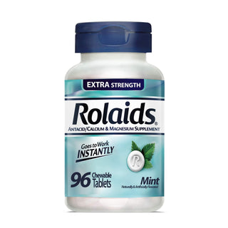 Rolaids Antacid/Calcium & Magnesium Supplement, Extra Strength, Chewable Tablets, Mint