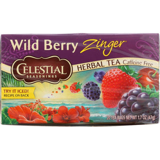 Celestial Seasonings Caffeine Free Wild Berry Zinger Herbal Tea Bags