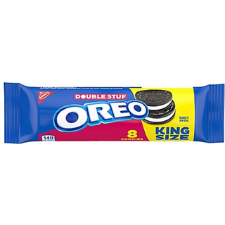 Oreo Double Stuf Chocolate Sandwich Cookies, King Size Snack Pack, 4.1 Oz