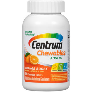 Centrum Adult Multivitamin And Multimineral Chewable Tablet Orange Burst Flavor