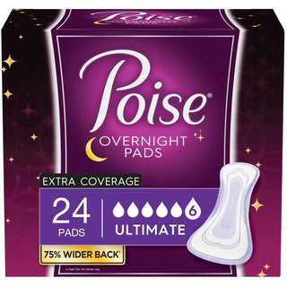 Poise Overnight Ultimate Absorbency Extra Coverage Incontinence Pads