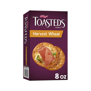 Toasteds Crackers, Harvest Wheat, Lightly Toasted 8 Oz