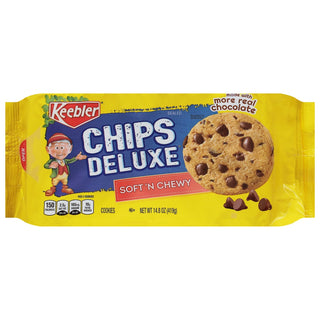 Keebler Chips Deluxe, Cookies, Soft N Chewy, 14.8 Oz