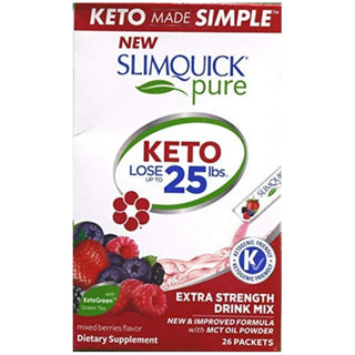 SlimQuick Pure Extra Strength Drink Mix Packets Mixed Berries Flavor