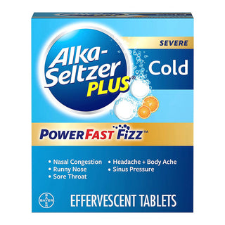 Alka-Seltzer Plus Severe Cold, Effervescent Tablets, Orange Zest