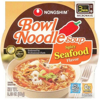 Nongshim Noodle Soup, Bowl, Spicy Seafood Flavor