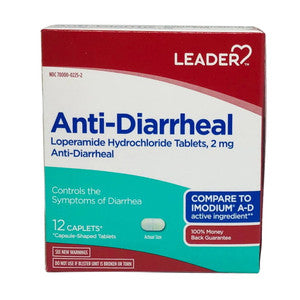 Rx 1 Leader Anti Diarrheal 12 Caplets