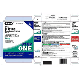 Rugby Step 1 Clear Nicotine Transdermal Patch 21 Mg