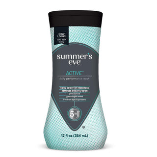 Summer's Eve Active Feminine Cleansing Wash, Cooling & Refreshing - 12 Fl Oz