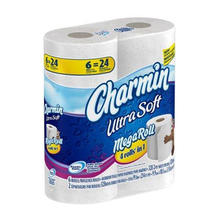 Charmin Ultra Soft Bathroom Tissue, Unscented, Mega Roll, 2-Ply