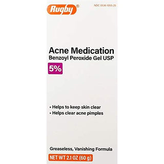Rugby Acne Medication, 5 Benzoyl Peroxide Gel 2.1 Oz