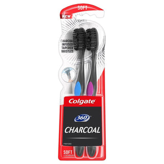 Colgate 360 Charcoal Toothbrush, Soft