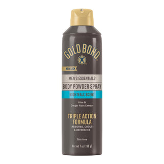 Gold Bond Men's Essentials Body Powder Spray, Nightfall Scent