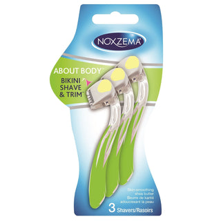 About Face Body Bikini Shaver & Trim Disposable Razor With Aloe Pad