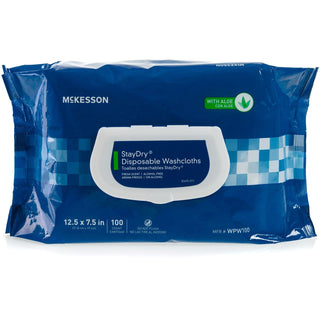 McKesson Personal Wipe StayDry Soft Pack Aloe Vitamin E Scented