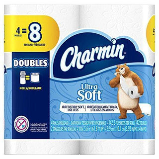Charmin Bathroom Tissue, Doubles, Ultra Soft, 2 Ply