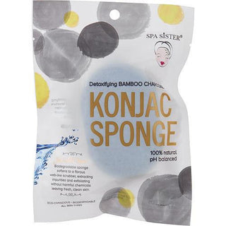 Spa Accessories By Konjac Sponge Detoxifyig Bamboo Charcoal