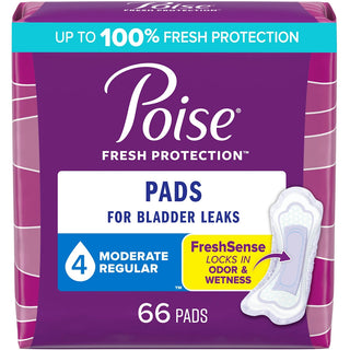 Poise Incontinence Moderate Absorbency Pads, Regular Length